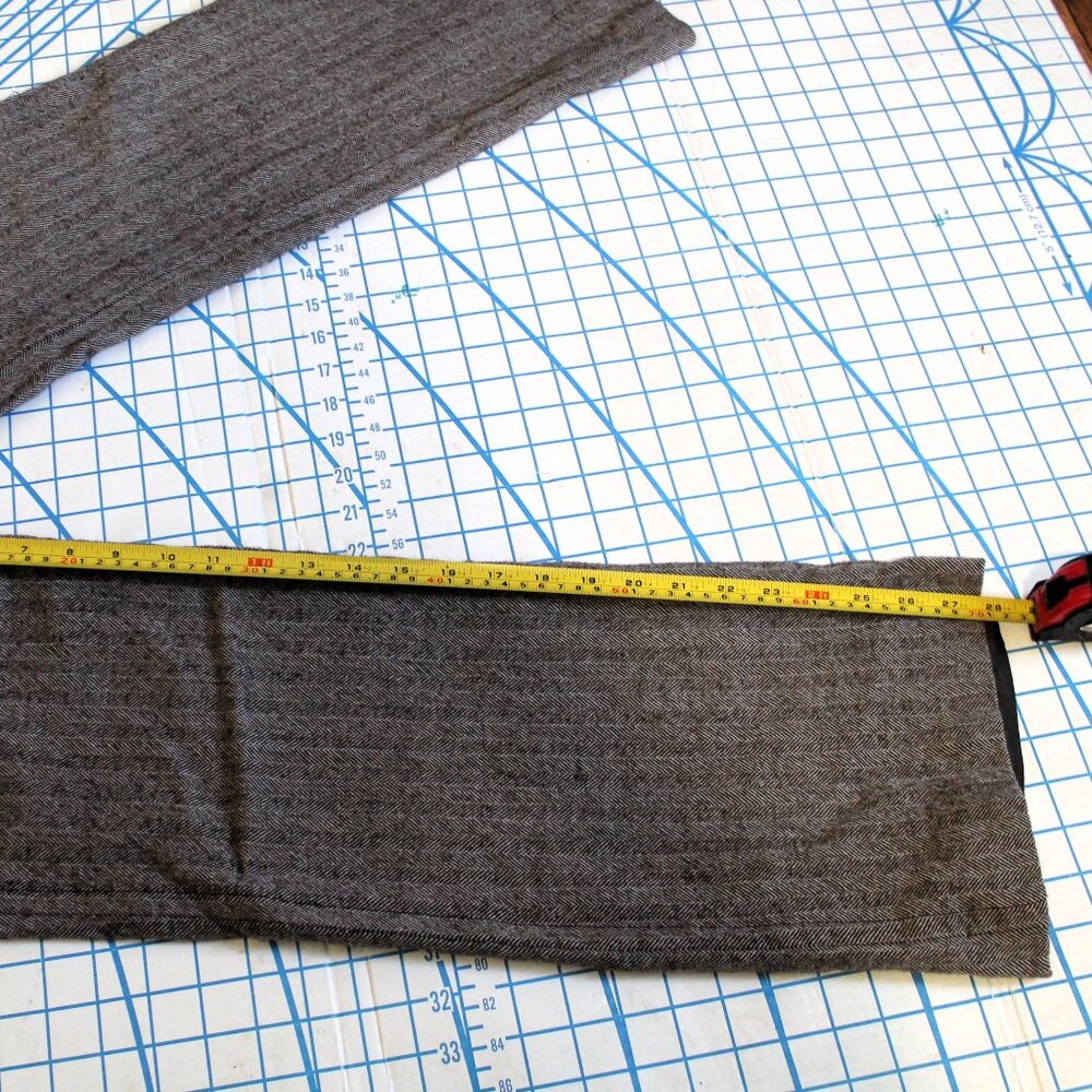 J. Crew Factory Favorite Fit Brown Wool Herringbone Lined Trousers Pants, Size 4 - Picture 8 of 10